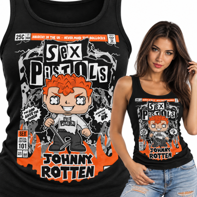 TANK TOP DAMSKI HORROR JONNY ROTTEN SEX PISTOLS